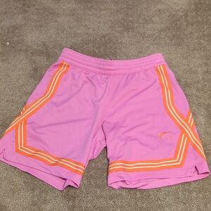 Nike Women's Athletic Shorts in Pink and Orange